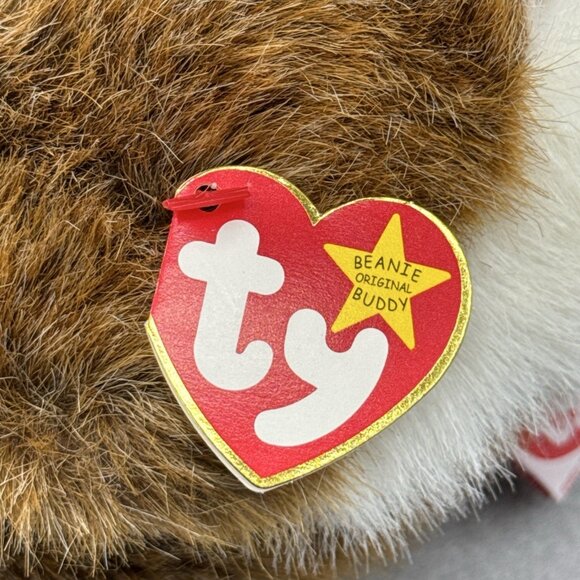 Ostrich Stretch Plush 1998 17" Bird Stuffed Toy Vintage TY Beanie Buddy Brown - Picture 4 of 12